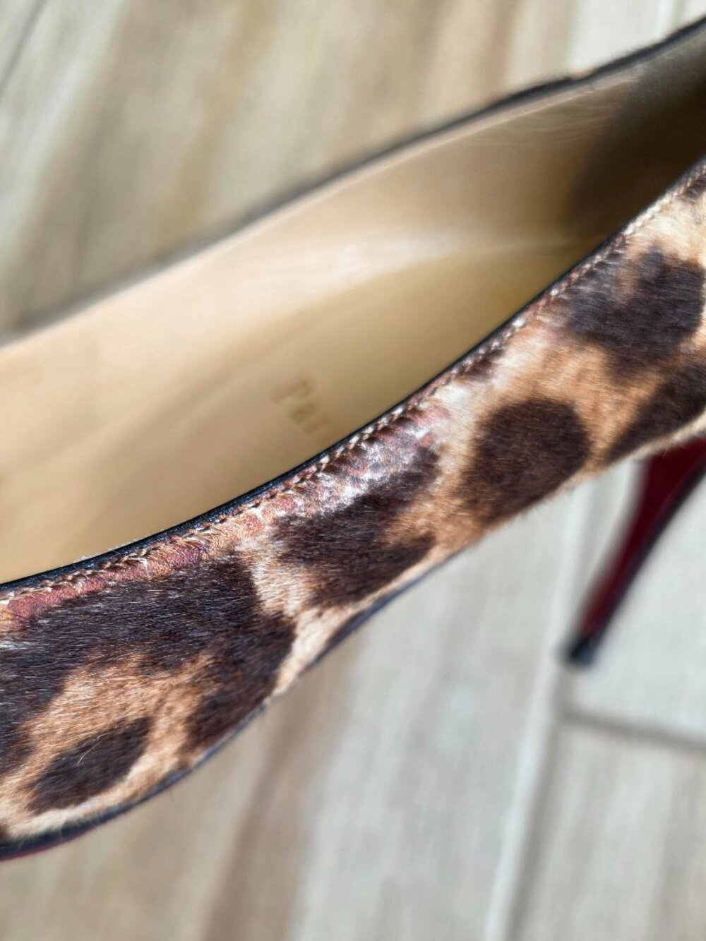 Christian Louboutin Piou Piou 85 Leopard Print Calf Hair Shoes Eur. 39 - Picture 15 of 15